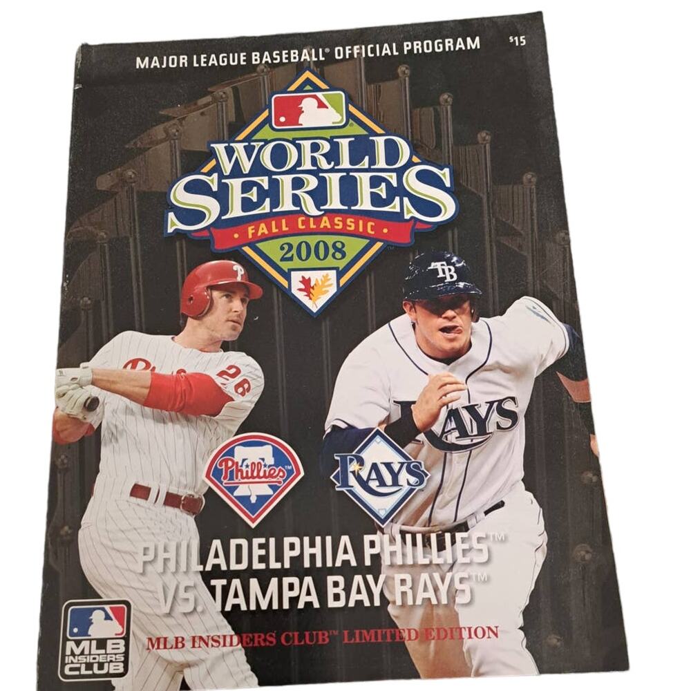 2 FOR $5 SALE 2008  MLB World Series Official Program  Phillies Vs Tampa Bay